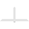 Ekena Millwork Eugene Architectural Grade PVC Gable Bracket, 84"W x 42"H x 2"D x 6"F, 12/12 Pitch GBP084X42X0206EUG00 - alternate 4